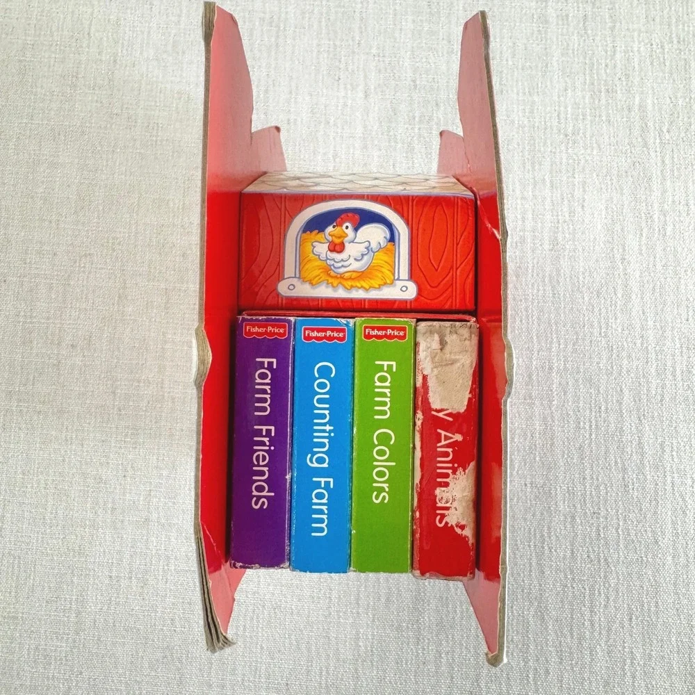 Fisher-Price‎ Little People Board Books Set of 8 Farm Animals Colors Counting